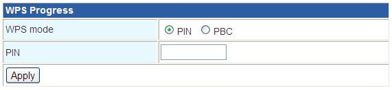 Progresso de WPS O usuário pode selecionar os modos de proteção PIN ou PBC, e conectar-se ao roteador através do WPS. 7.3.2.