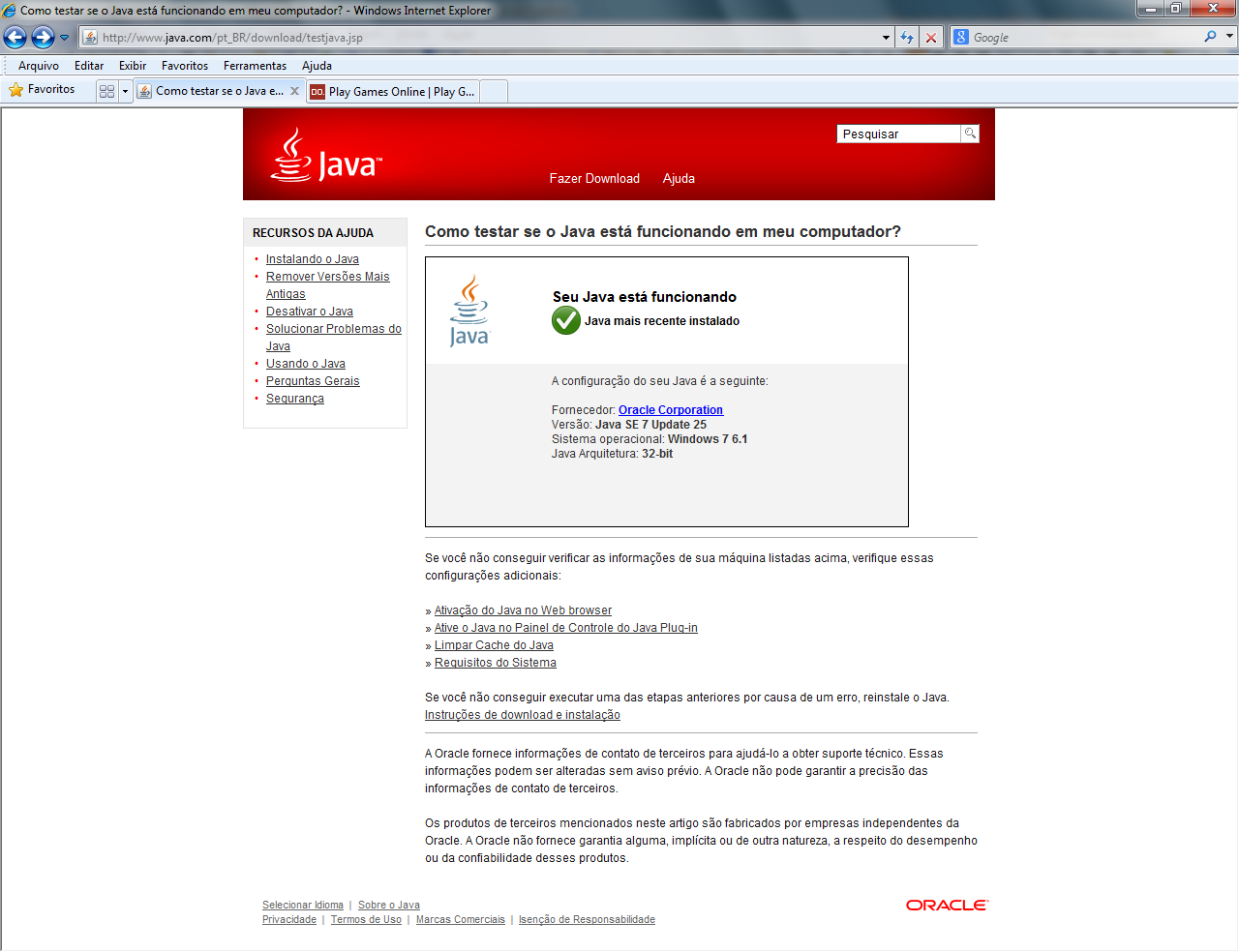 Como Ativar o Java no Web Browser. Como eu ativo o Java no meu Web browser?