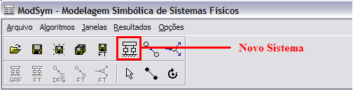 Para abrir um novo sistema, também pode-se clicar na janela referente a novos sistemas, como mostra a figura abaixo: Fig.
