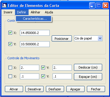 Figura 15- Caixa Editor de Elementos da Carta / Características 16.