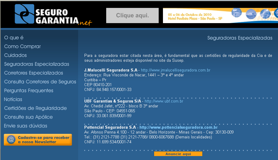 SEGURO GARANTIA - Comercialização 16,00% 14,00% 14,87% 12,00% 11,36% 10,00% 8,00% 9,70% 9,40% 7,55% 8,18% 10,11%