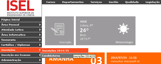 Introduza o seu utilizador e palavra passe e de