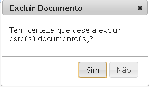 9.7 EXCLUIR DOCUMENTOS Esta função permite a exclusão de documentos e para realizá-la de maneira segura e correta siga os passos: 1. Abra a pasta onde se encontra o arquivo que deseja excluir; 2.