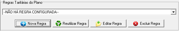 Para efetuar o cadastro, selecione a operadora, a UF e designe o nome do plano de acordo com o degrau tarifário. Por exemplo: Plano Local Embratel Personalizado.