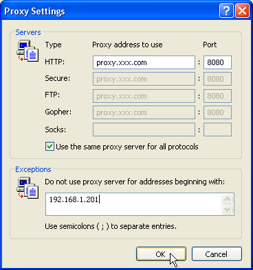 Capítulo 5 Apêndice Ajuste do proxy Seleccione Internet Options no menu Tools do browser Web e, em seguida, seleccione o separador Connection e faça clique no botão LAN Settings.