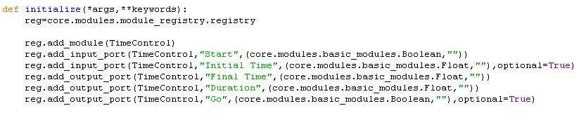Os módulos Características do package (continuação) Função necessária para o