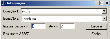 Precisão Especifica Números de Segmentos Insere o número digitado nesta caixa como o número de segmentos ou retângulos acima ou abaixo do gráfico; Calcular automaticamente O próprio Grapmática ajusta
