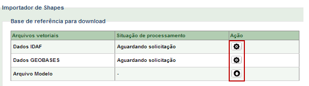 Acesse o Projeto Geográfico Dominialidade, e em Mecanismo de elaboração selecione o modo Importador de Shapes.