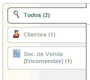 Novo separador onde serão mostrados os resultados da pesquisa (no exemplo dado, foi pesquisado o nome ana ) Este novo separador tem duas áreas distintas: Do lado esquerdo uma área onde são mostrados