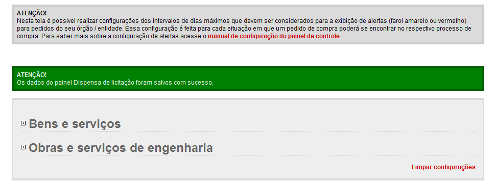 Após a definição dos prazos basta acessar o comando Aplicar. Atenção!