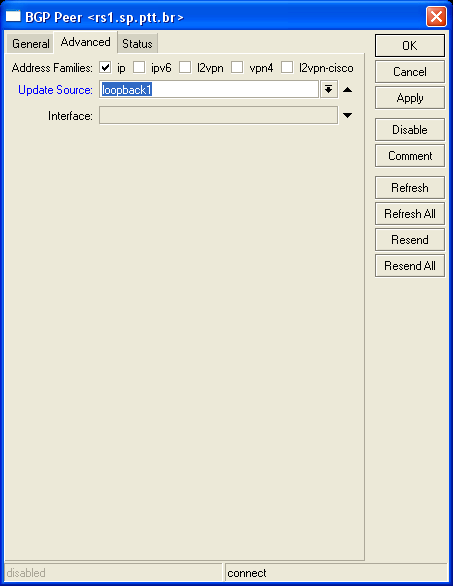 Exemplo cisco/quagga: router bgp 28365 neighbor 200.219.130.