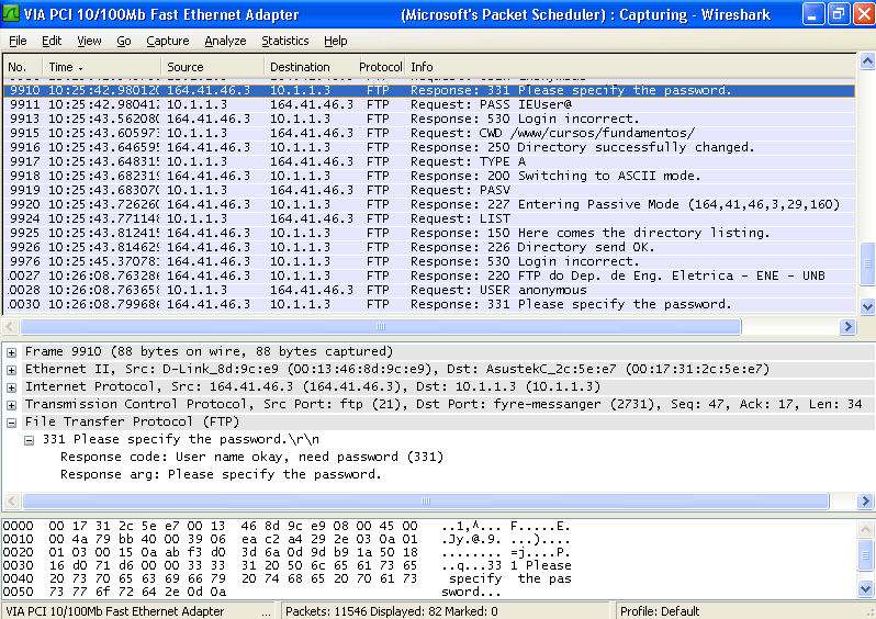 Wireshark Captura FTP