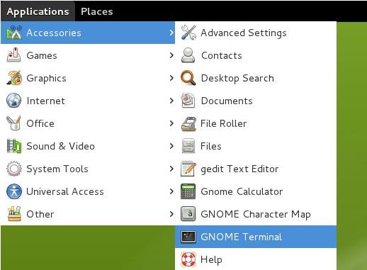 3.4.4.3. Instalar módulo PKCS#11 em OpenSUSE 1. Abrir a consola de texto através do menu Acessórios Terminal do GNOME (Accessories GNOME Terminal nos sistemas em inglês). 2.