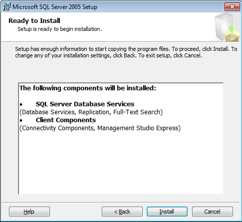 Neste ecrã, deverá seleccionar a opção Mixed Mode e digitar a palavra passe que desejar utilizar para o acesso ao SQL SERVER.