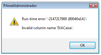 ERRO: Erro Activex Este erro ocorre, porque um ou mais componentes não foram instalados.