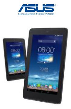 Tablet Para empresas que precisam de mobilidade com acesso rápido. Tablet Asus Fonepad Processador Atom Dual Core 1,6 GHZ Memória 1 GB Armazenamento 8 GB Tela 7 LCD Câmera frontal (1.