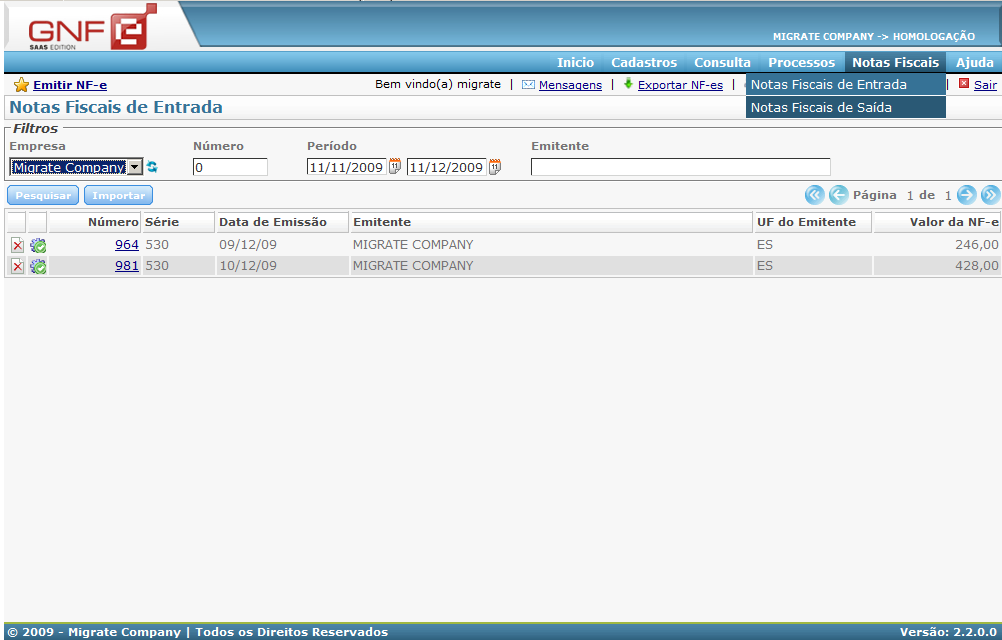 A importação de notas fiscais de entrada, possibilita ter um controle das NF-es de aquisições de itens, onde o fornecedor utiliza já o sistema de emissão de NF-e, disponibilizando o XML do seu item