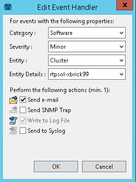 Figura 6. Botão Display Event Handlers do XtremIO 4. Na janela Event Handlers, clique em Add. 5.