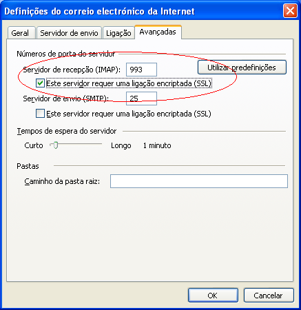 Clique em Mais definições... [More Settings].