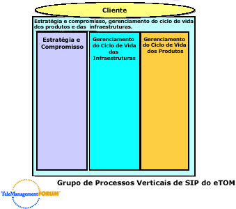Processos Estratégicos, Infraestrutura e Produtos - SIP* (*) SIP - mantido do texto original em ingles Strategy, Infrastructure and Product SIP - Grupo de Processos Verticais A figura apresenta as