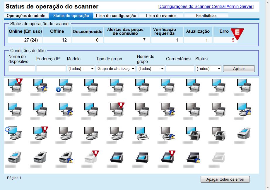 Capítulo 3 Usando o 3.8 Registrando os scanners Os scanners podem ser registrados no através da interação com o. 1 Configure um scanner para que possa estabelecer um link com o.