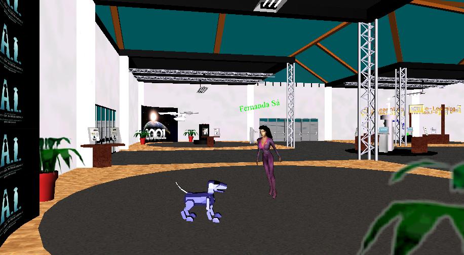 Aprender a Inovar, Vitor Cardoso, 2007 Viewpoint AIBO Aqui o utilizador pode interagir com um modelo do cão robot AIBO, uma réplica em 3d do famoso robot da Sony.
