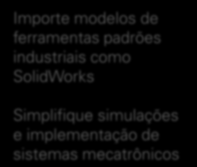 de ferramentas padrões industriais como SolidWorks