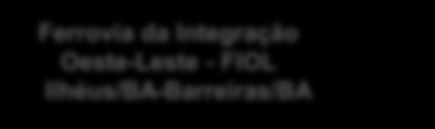 Ferrovias detalhamento PAC Ferrovia Norte-Sul Aguiarnópolis/TO Anápolis/GO Ferrovia de Integração do Centro-Oeste Vilhena/RO Lucas do Rio Verde/MT Ferrovia Nova Transnordestina Variante Ferroviária