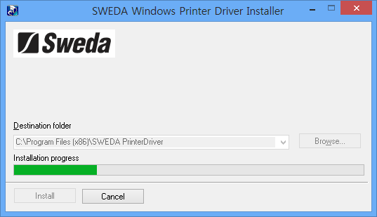 2.3 Dê um duplo clique no arquivo SWEDAPrinterDriverInstallerVx.x.x.exeto extract. 2.