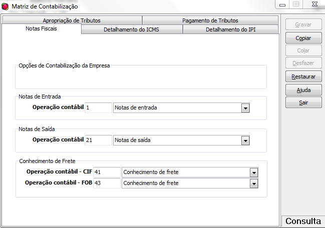 Agrupar por data/conta contábil: Agrupa os lançamentos contábeis por conta e data, gerando um lançamento para cada data e conta contábil. 2.1.4.