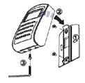 INSTALAÇÃO 1. Use parafusos para fixar a parte traseira do controlador na parede conforme figura ao lado. Em seguida conecte os conectores CN1, CN2, CN3, CN4 em seus devidos lugares: 2.