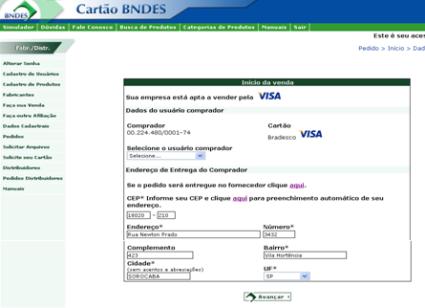 cartaobndes.gov.br, digite CNPJ da sua empresa, login e senha e, em seguida, clique na opção OK ; 2. Clique na opção Faça sua Venda no menu à esquerda; 3.