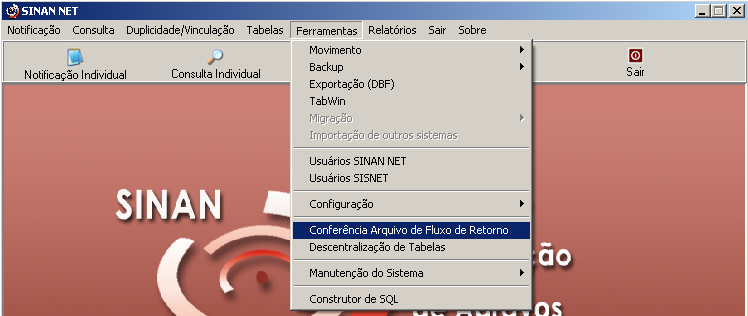 Capitulo 04 - Conferência dos registros provenientes de Fluxo de Retorno já existentes no banco de dados do município de residência De acordo com descrição anterior, a versão atual do Fluxo de