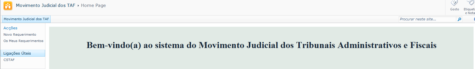 Os meus Requerimentos É disponibilizada uma lista com os vários Requerimentos entregues: 1.