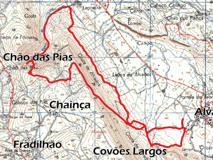 3. Nome: Percurso Pedestre - da Fórnea Classificação: Sentido Aconselhado: Anti-horário Tipo de percurso: Circular em formato de raquete Distância: 10,98 km Tempo estimado: 3h Subida acumulada: 504m