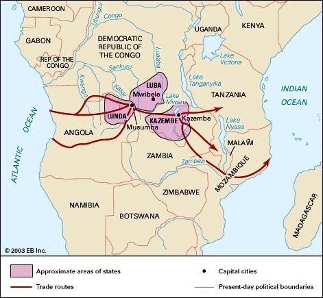 Reino Lunda, nordeste de Angola, região do povo