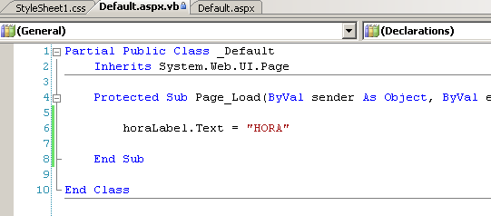 Código de Servidor com o ASP.