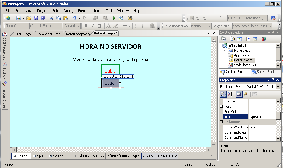 Código de Servidor com o ASP.