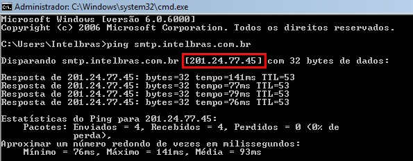 Servidor SMTP: insira o endereço do servidor SMTP. Porta: insira a porta de comunicação com este servidor, a porta padrão de envio de e-mails é 587.