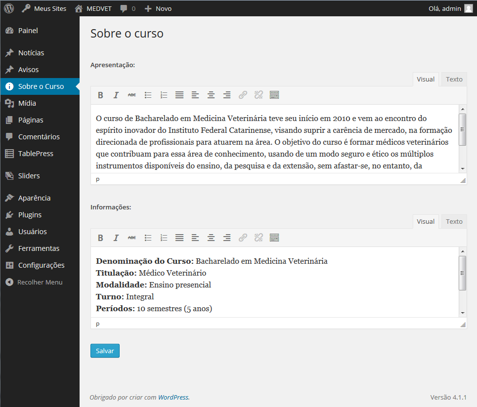 2.4.2 - Classificação das Notícias No momentos da criação das notícias, há o painel Destaque onde há as opções: Marque se for destaque no portal de notícias: esta aparecerá no portal de notícias no