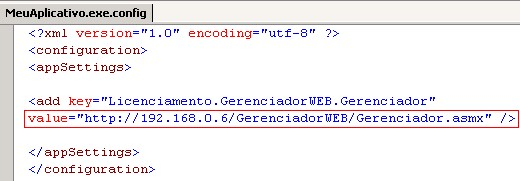 101 Figura 51 Integração do aplicativo.net com o módulo de licenciamento 5.3.4.