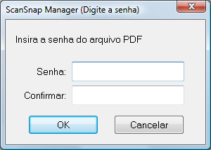 Configurando a senha para o arquivo PDF DICAS Após as configurações serem efetuadas, a janela abaixo será exibida ao digitalizar o documento.