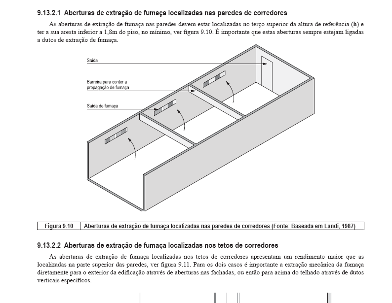 A FUMAÇA PROTEÇÃO DE CORREDORES QUE CONSTITUEM SAÍDAS DE EMERGÊNCIA