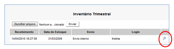 1.2 Importação dos INVENTÁRIOS MENSAIS ou TRIMESTRAIS gerados pelo SIG da empresa cliente.