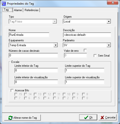 Operações de leitura ou escrita em um tag físico ou custom estão associadas a operações de leitura ou escrita através da rede de comunicação Modbus ou TCP/IP.