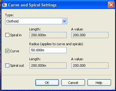 Será exibida a barra de ferramentas Alignmet Layout Tools. No primeiro ícone a esquerda, clique em Curve and Spiral Settings..., conforme a Figura 20.
