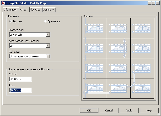 Figura 43 Clique em OK. Na caixa de diálogo Create Multiple Section Views mantenha a mesma configuração clicando em NEXT até que o botão se desabilite, assim clique em Create Section Views.