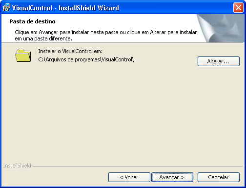 12 Manual de Instalação do VisualControl A seguir será mostrada no monitor uma tela