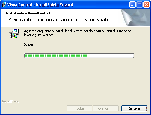 Instalação 13 Clicando sobre o botão Instalar, o usuário poderá visualizar a instalação sendo realizada.