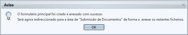 11.3.4 Carregar Proposta Aguarde até ser apresentado o ecrã para preenchimento dos dados do formulário principal: 1 2 1. 1 Clique para aceder aos itens do procedimento (pode estar vazio) 2.